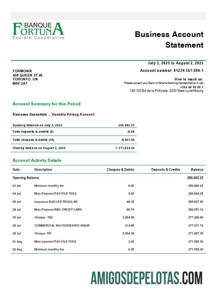 Declaração de empresa de negócios do Fortuna Banque em formato Word e PDF (1)